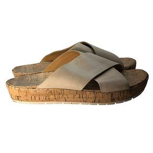 Korks by Kork-Ease Joly Slide Leather Sandal Women's Size 9M  Platform Flatform
